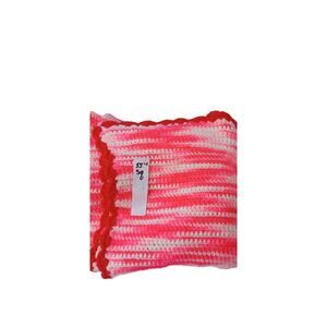Barbie core Crochet Afghan 53"x53" Bubblegum Pink White Handmade